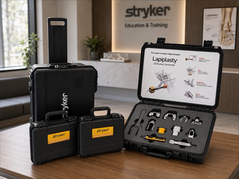 Custom surgical presentation cases with branded displays